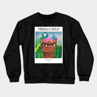 Frida Catlo Gallery cat Crewneck Sweatshirt